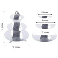 thumbnail image 2 of BalsaCircle 3 Tiers Metallic Silver 14" Cake Cupcake Stand, 2 of 8