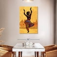 thumbnail image 3 of Elephant Stock Indian Classical Dance Wall Art - Vertical Canvas Wall Art - Living Room Wall Decor - Dance Canvas - Black And Orange Decor - 30" x 45", 3 of 8