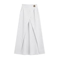 thumbnail image 2 of Bixock Maxi Skirt for Women Formal Dresses Linen Elastic Waist Loose Cut Breathable Light Office Work Casual Matching Summer Women Clothings, 2 of 6