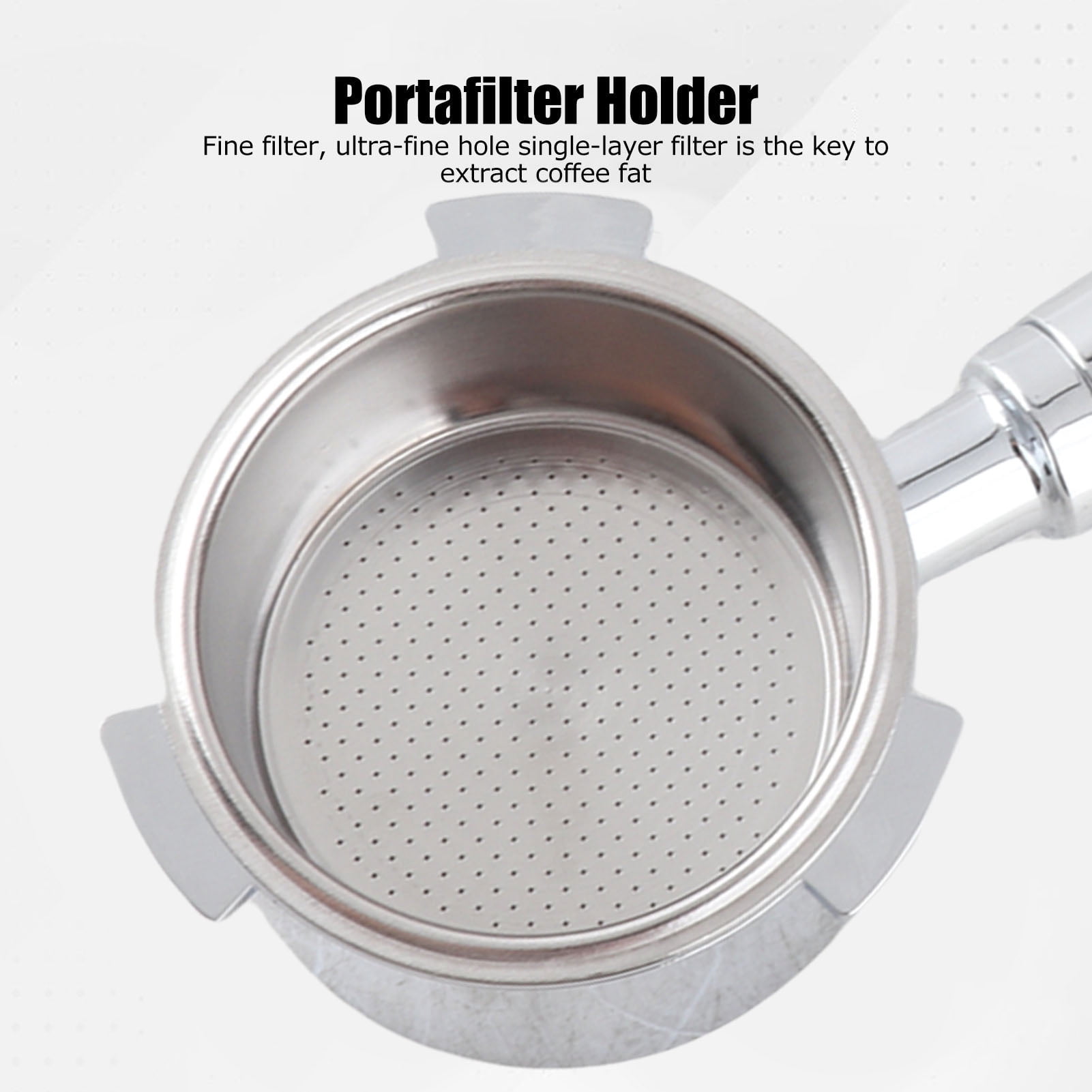 Riousery Bottomless Portafilter 51mm Naked Filter Handle Zinc Alloy Black Rosewood for DELONGHI ECP685 ECP680 Espresso Coffee Maker Parts (9.45 inches / 24 cm)