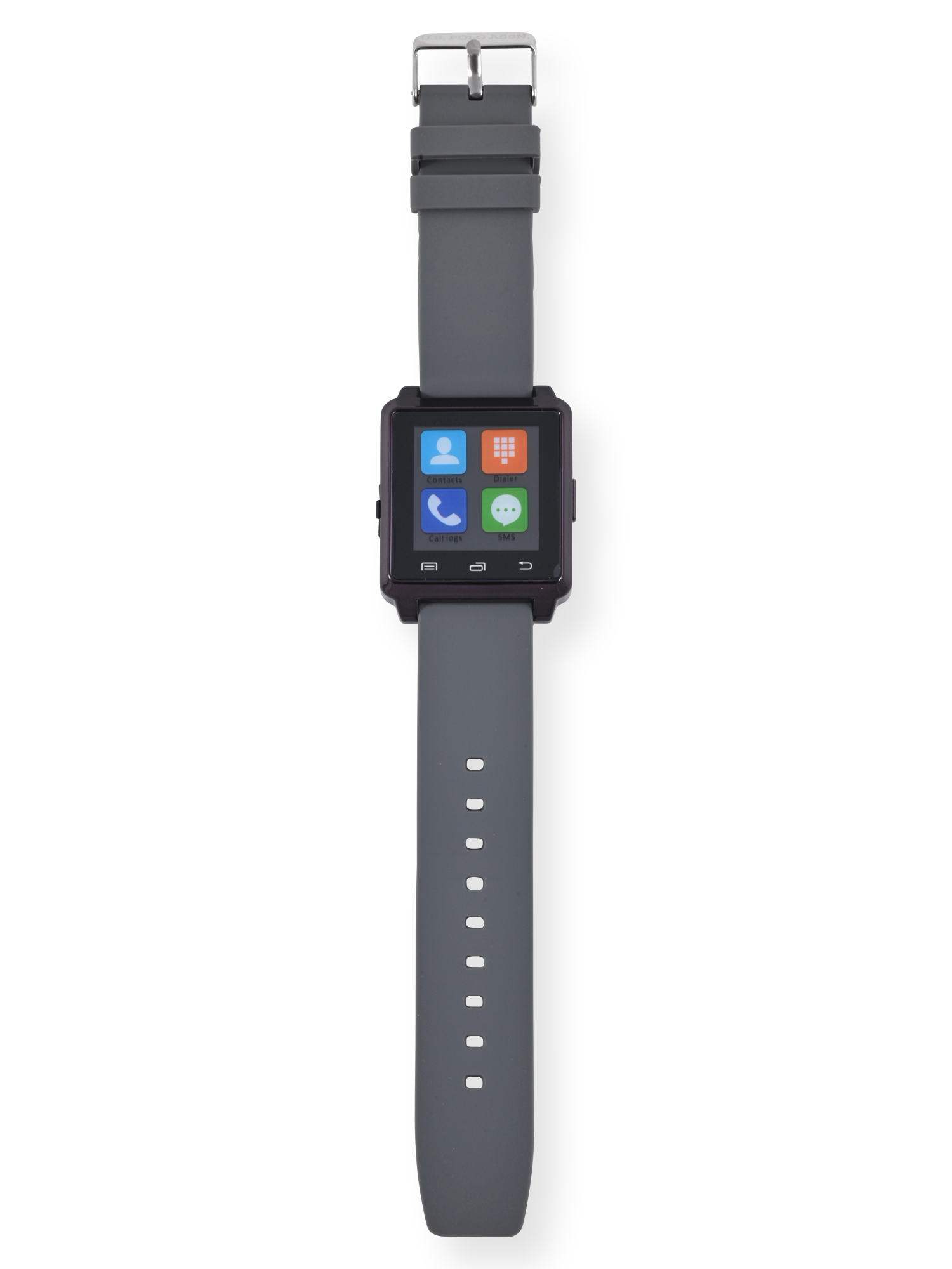 U.S. Polo Assn. Adult Unisex Smart Watch with Silicone Strap in Grey (US9696BU)
