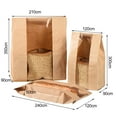 thumbnail image 6 of Joernso 50 Packs Paper Bread Bags with Clear Window Homemade Bread Sourdough Toast Bags Waterproof Tear-Proof Kraft Paper Bags for Bakery Pastry, 6 of 8