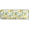 thumbnail image 5 of SKYSONIC 2'X6' Summer Lemon Leaves Runner Rug with Rubber Backing, Tropical Fruits Flower Non Slip Entryway Rug Runner Washable Soft Area Rug Carpet for Hallway Bedroom Kitchen Decor, 5 of 6