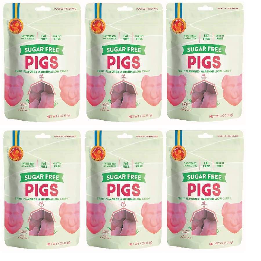 Candy People Sugar Free Gummy Candies Pigs Size 6Pack
