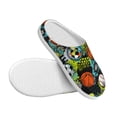thumbnail image 3 of Wukai Balls Print Women's Indoor Bedroom Slipper Slip On Shoes, Unisex House Shoes with Anti-Skid Sole for Men, Gift for Women Men-39/40, 3 of 7