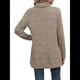 thumbnail image 4 of Tops Tipo Túnica para Mujer, Cuello Alto, Larga, Suéteres Oversize de Otoño, Abertura Lateral, Dobladillo Alto-Bajo Café XXL, 4 of 5