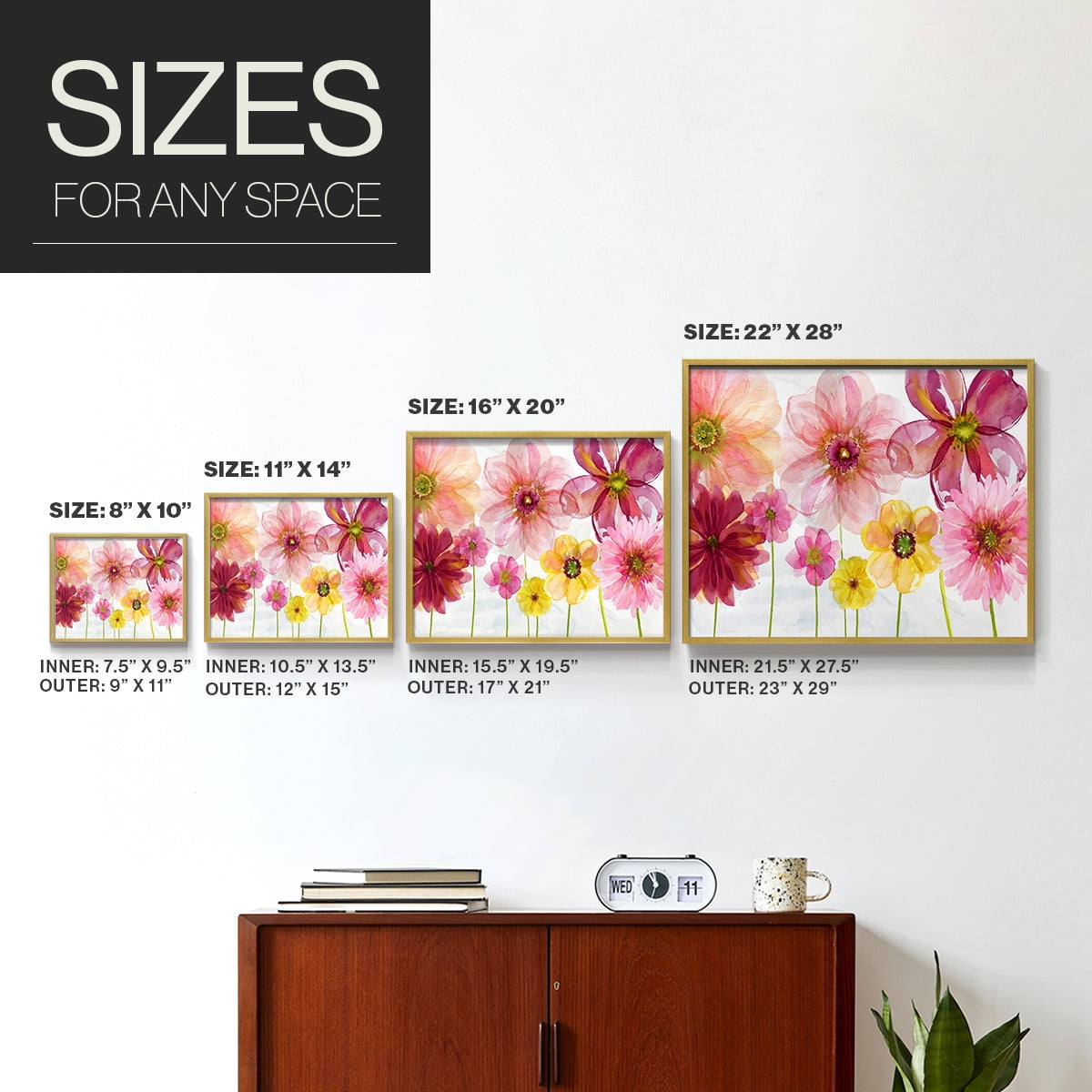 Pop Of Spring by Carol Robinson - Restickable Framed Giclée Print