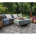 thumbnail image 4 of SAFAVIEH Courtyard Beckah Distressed Indoor/Outdoor Area Rug, 8' x 11', Black/Grey, 4 of 11