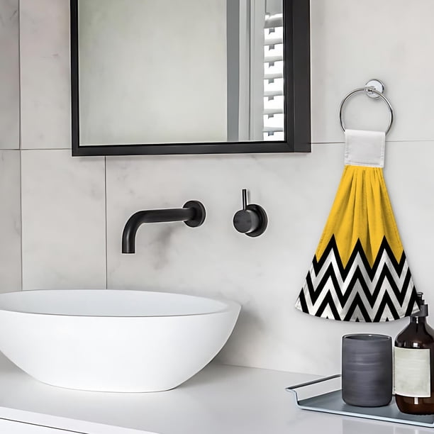 Toallas de cocina estampadas para secarse las manos | Toalla colgante suave y absorbente para cocina y baño | Toalla de manos decorativa con lazo para colgar