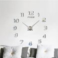 thumbnail image 4 of 3D DIY Wall Clock Creative Design Mirror Surface Wall Decorative Sticker Watches, 4 of 5