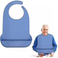 thumbnail image 1 of 1 pack lavable silicona adulto babero con bolsillo impermeable ropa protector kaili Sencillez, 1 of 2