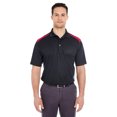 thumbnail image 1 of Polo de piqu? de malla bicolor Cool & Dry para adulto NEGRO/ ROJO XL ultraclub 8215, 1 of 1