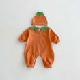 thumbnail image 5 of Baby Infant Halloween Pumpkin Onesie One Piece Orange Jumpsuits Toddler, 5 of 7