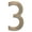 Antique Brass, variant on Solid Cast Brass 5 in. Antique Brass Floating House Number 3