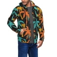 thumbnail image 2 of Goofa Palm Trees Pattern Mens Full-zip Hoodie, Zip-up Pullover Hooded Sweatshirt, Kangaroo Pocket Hoodie Ideal for Daily Wear, Travel, and Home-XX-Large, 2 of 5