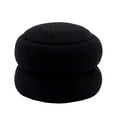 thumbnail image 7 of Tcbosik Teddy Velvet Macaron Ottoman with Storage, Black Plush Round Footrest & Extra Seat, 15" Dia x 11.8"H, Multi-Use Stool for Home, 300 lbs Weight Capacity, 7 of 7