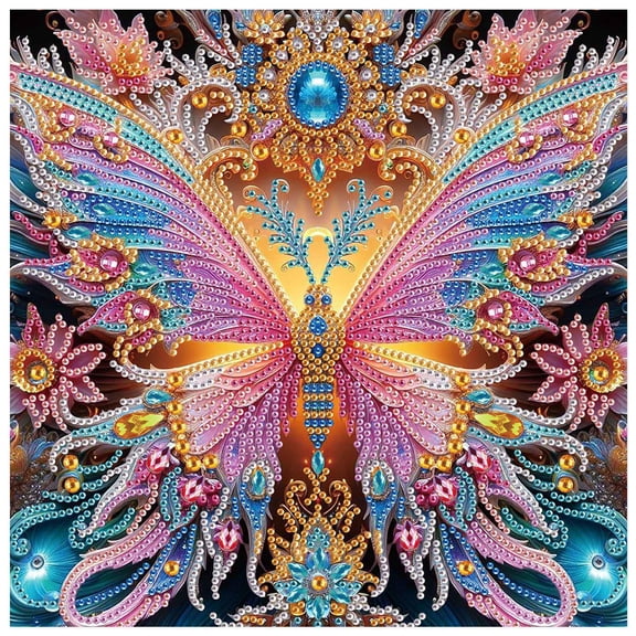 5D DIY Diamond Painting Kit Butterfly Special Shape Creative Diamond Craft Suitable for Home and Office Decor, Festive Gifts