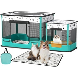 NiamVelo 3 Tier 48 inch Cat Cage Cat Crate Kennel Foldable Pet Playpen with Hammock 3 Cat Bed 2 Front Doors Metal Wire Cat House with Casters Bottom Tray Black Walmart
