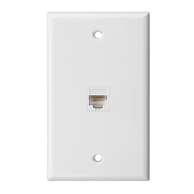 Riwesomey Placa de pared Accesorio de conexión profesional Equipo de placas frontales Ethernet universal Cat6 Keystone Socket Accesorios de red Artesanía Riwesomey TO008683-00B