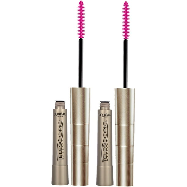 Máscara L'Oréal Paris, telescópica original, alargadora, 8 ml, x2