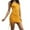 Yellow, variant on TIHLMK Summer Maxi Dresses for Women Women's Fashion Summer Solid Color Sling Drawstring Slim Fit Mini Dress Gift for Women