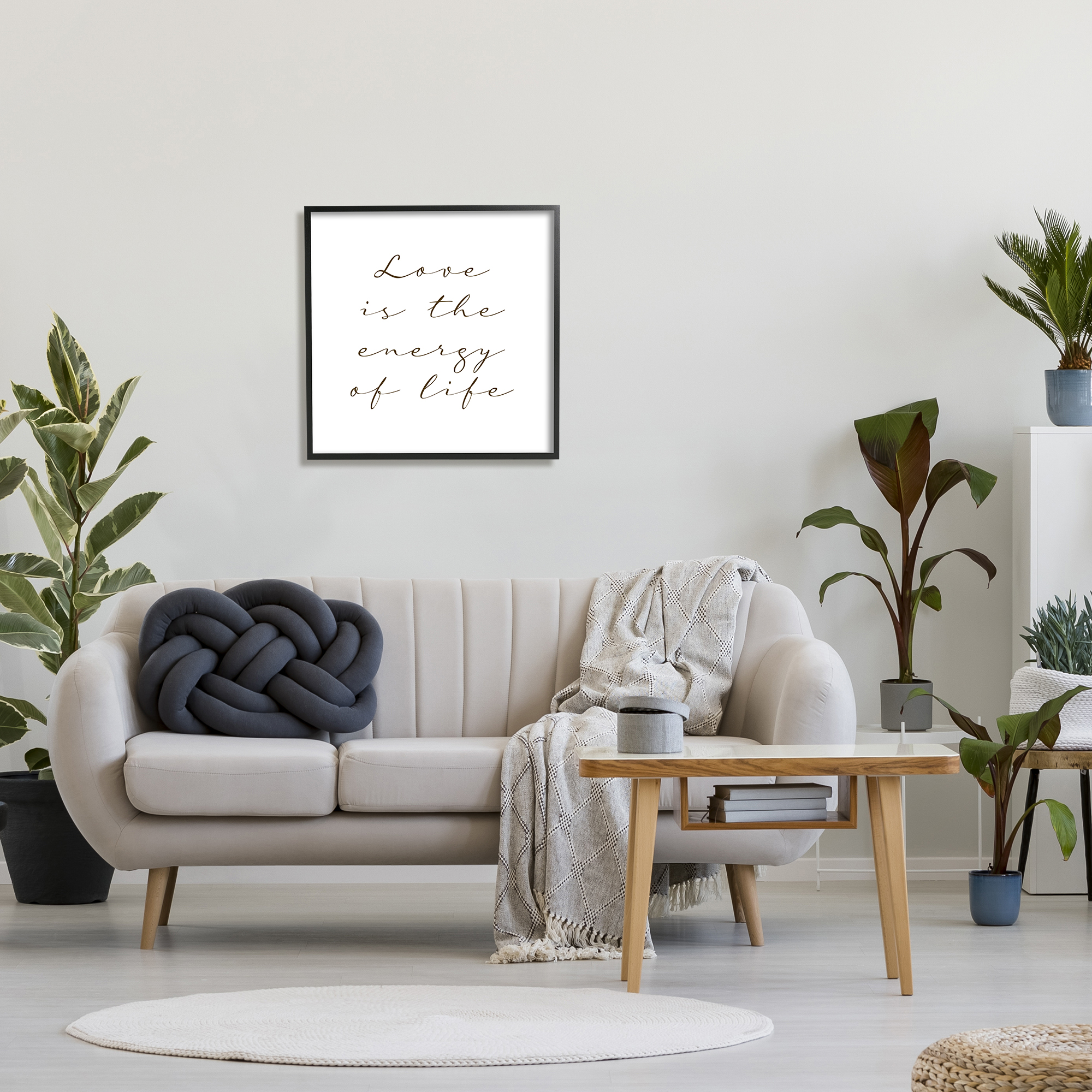 Stupell Indtries Love Is Energy of Life Phrase Motivational Romantic,24 x 24,Design by Birch&Ink