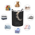 thumbnail image 4 of Balery Abstract Starry Sky Moon Cesta de ropa redonda con asas, impermeable, independiente, para ropa, juguetes, dormitorio y familia-Medium, 4 of 6