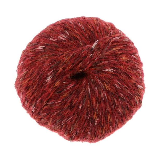 Suave Crochet Hilo de Tejer Hilo de de Punto Hilo de Bebé para Tejer Suéter Sombreros, 60%, Chinlon 20%, Fibra de alpaca 20% rojo Soledad Hilo de lana de punto
