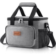 thumbnail image 1 of Lifewit 12-Can (8.5L) Large Lunch Bag Insulated Lunch Box Soft Cooler, Gray Shoulder strap, 1 of 6
