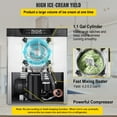 thumbnail image 3 of KFFKFF Commercial Ice Cream Machine 1400W 20/5.3 Gph Hard Serve Ice Cream Maker with LED Display Screen Auto Shut-Off Timer One Flavors Perfect for Restaurants Snack bar Supermarkets, 3 of 9