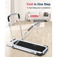 thumbnail image 3 of Redliro Compact Folding Treadmills 2 in 1 Walking Running Machine for Home 2.25HP 220 lbs, White, 3 of 8