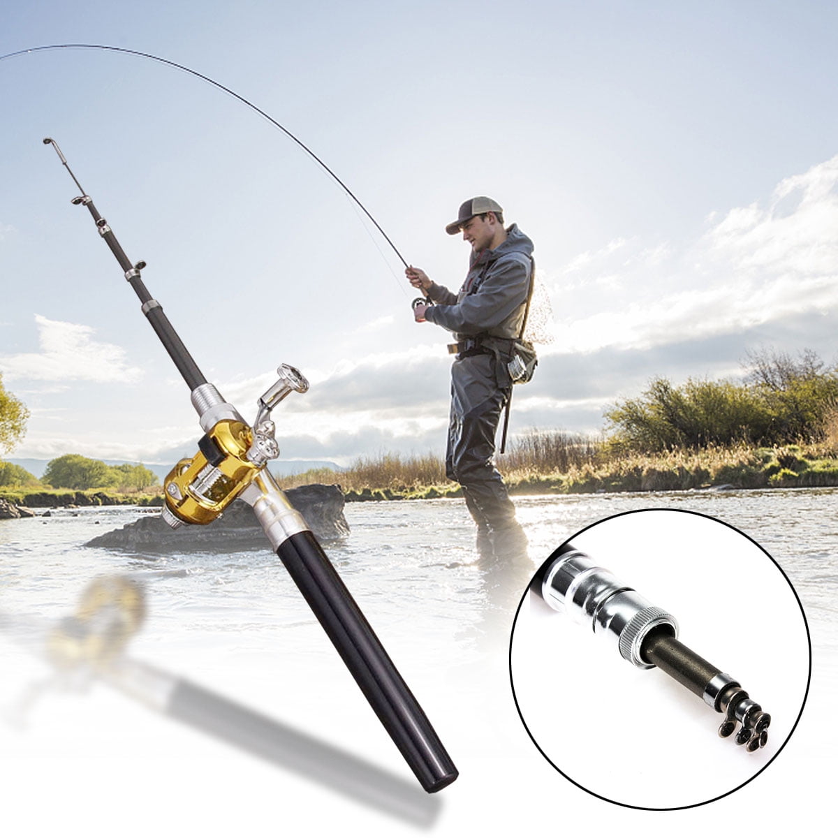 Portable Pole Fish Pocket Different And Pen Rod Reel Fishing Rod Mini
