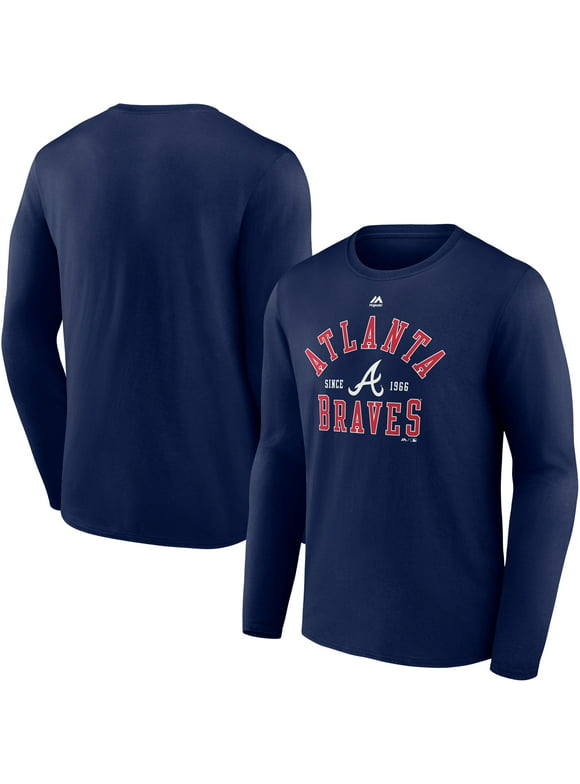 Men's Atlanta Braves Fanatics Branded Navy Personalized Playmaker Name &  Number Long Sleeve T-Shirt