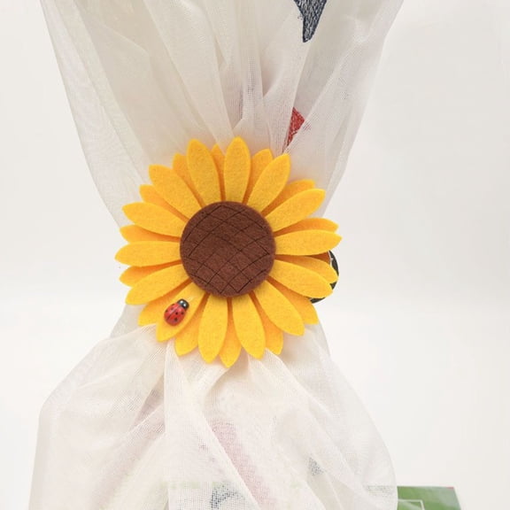 Ctnporpo Curtain Tiebacks Sunflower Tieback Holders for Curtains No Drill Curtain Accessories 1PC Blackout Curtain Sheer Curtain