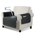 thumbnail image 3 of TAOCOCO Waterproof Sofa Cover Non Slip Chair Seat Covers for 1 2 3 Seater Couch Machine Washable Sofa Slipcover with Side Pockets Leakproof Furniture Protector for Dogs Kids Pets, Black, 3 of 9