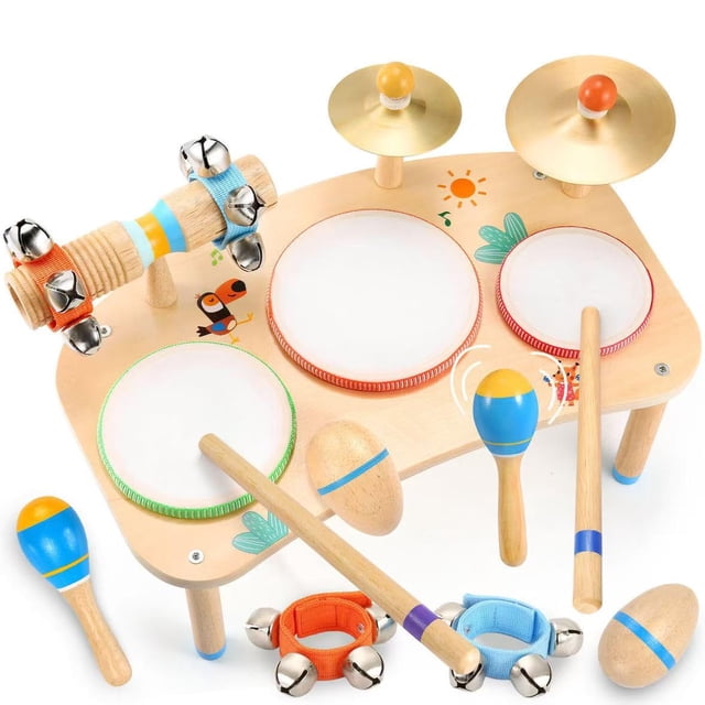 Set de batería infantil WINGYZ 11 en 1, juguete musical Montessori