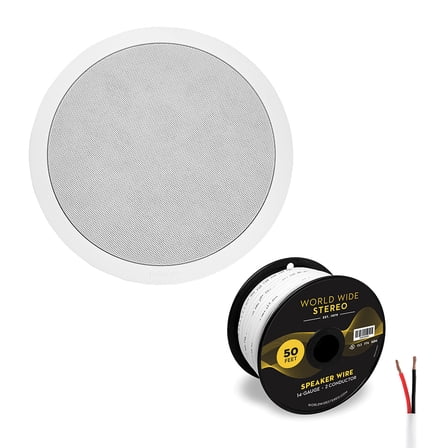 Polk Audio MC 80 8 Inch In Ceiling Speaker Cable Bundle