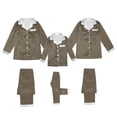 thumbnail image 5 of Fgnfyis Family Christmas Pajamas Matching Sets Silk Satin Long Sleeve Button Down Soft 2 Piece Pajamas Set Loungewear Sleepwear, 5 of 6