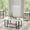 WHite, variant on MIERES 3-Piece Coffee Table Set, includes two side tables; rustic-style solid wood coffee table set with metal frame; suitable for living rooms and offices; gray