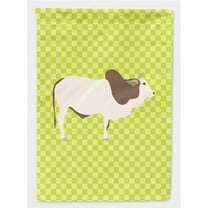 Caroline's Treasures BB7656CHF Malvi Cow Green Flag Canvas House Size , Large, multicolor