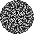 thumbnail image 1 of Ahgly Company Machine Washable Indoor Round Transitional Charcoal Black Area Rugs, 4' Round, 1 of 7