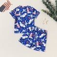 thumbnail image 4 of EnJoCho Toddler Baby Boy 4th Of July Outfit Star Matching USA Short Sleeve Shirt July Fourth Shorts Set Boys Summer Clothes Toddler Boy Patriotic Red White Blue Short Sets for July 4th, 4 of 9
