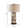 thumbnail image 5 of Benjara 31" Table Lamp- Classic Drum Fabric Shade- Modern Metal Base- Bronze, 5 of 7