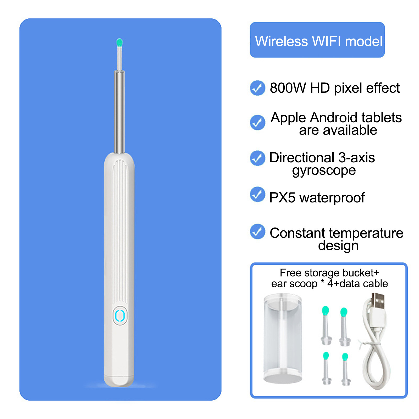 High Definition Smart Visual Ear Digging Spoon Visual Light Emitting