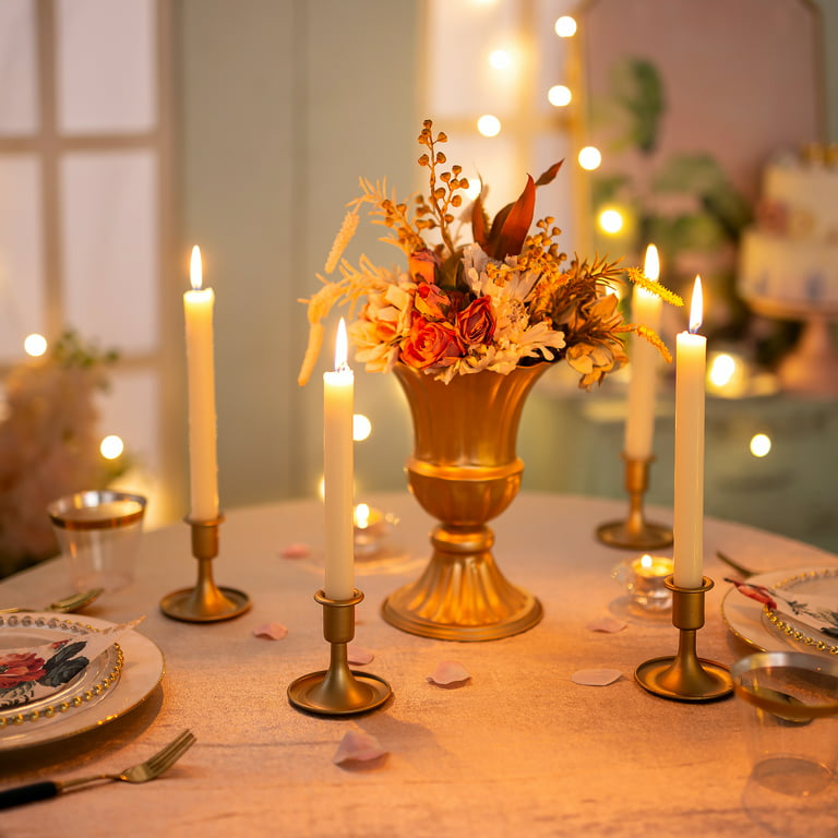 Gold Taper Candle Holders — Wedding & Event Decor Rentals