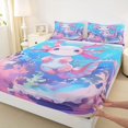thumbnail image 3 of Feelyou Pink Axolotl Teens Twin Sheet Sets, Watercolor Coral Bedding, 3 Pieces, 3 of 7