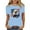 S0-Blue, variant on Patriotic Shirts for Women Bird Plus Size USA Birthday T Shirts Holiday Tops Crewneck Short Sleeve Clothes