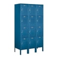 thumbnail image 2 of 12" Wide Four Tier Standard Metal Locker - 3 Wide - 5 Feet High - 15 Inches Deep - Blue - Assembled, 2 of 4