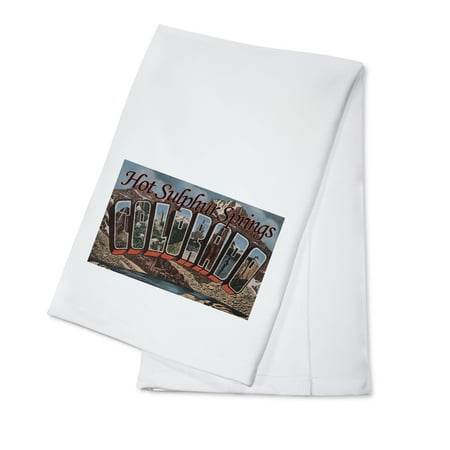 Hot Sulphur Springs, Colorado - Large Letter Scenes (100% Cotton Kitchen