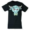 thumbnail image 5 of The Rock Blue Brahma Bull Logo Mens Black T-shirt 3XL, 5 of 7